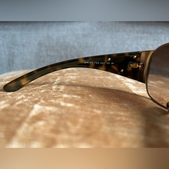 Prada Shield Tortoiseshell Sunglasses - Picture 6 of 16